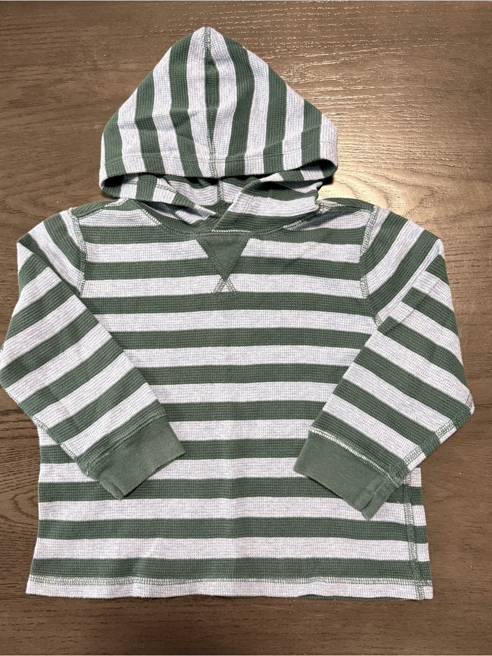 Hanna Andersson Stripe Thermal Hoodie Size 5(110 cm)